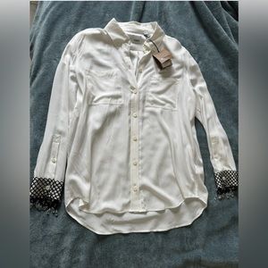 Burberry Womens White Cotton Italy Classic Long size 12 or L